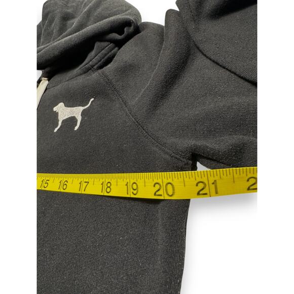 Victoria Secret Pink Black Relaxed Classic Pullover Hoodie Size Medium - Picture 4 of 8